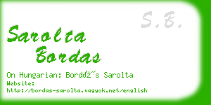 sarolta bordas business card